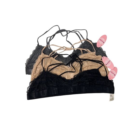 Anemone Strappy Back Bralette Bundle 3-Pack - Picture 1 of 7